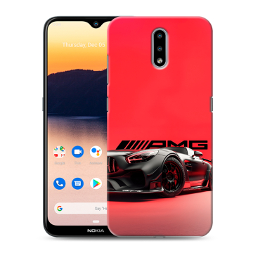 Силиконовый чехол на Nokia 2.3 с принтом Мерседес Mercedes AMG