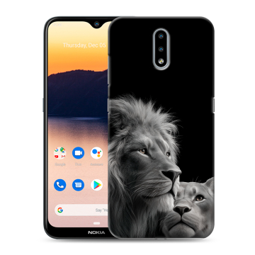 Силиконовый чехол на Nokia 2.3 с принтом Лев кошки