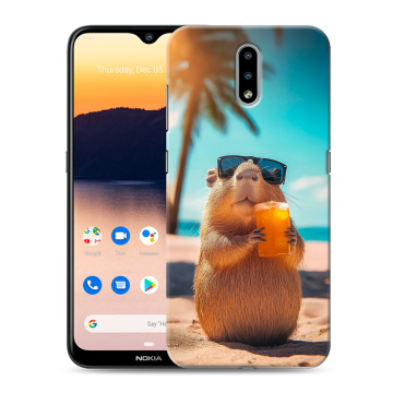 Силиконовый чехол на Nokia 2.3 с принтом Капибара Силиконовый чехол на Nokia 2.3 с принтом Капибара