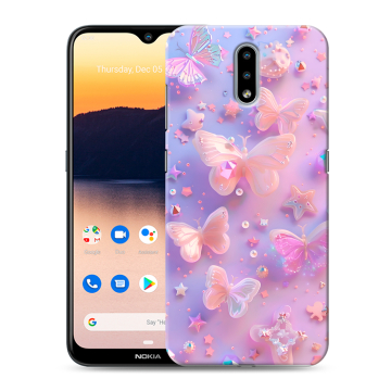 Силиконовый чехол на Nokia 2.3 с принтом Бабочки Силиконовый чехол на Nokia 2.3 с принтом Бабочки