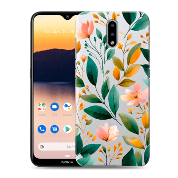 Силиконовый чехол на Nokia 2.3 с принтом Цветы паттерн