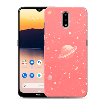 Силиконовый чехол на Nokia 2.3 с принтом Розовый космос