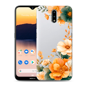 Силиконовый чехол на Nokia 2.3 с принтом Цветы принт