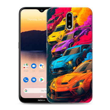 Силиконовый чехол на Nokia 2.3 с принтом Тачки