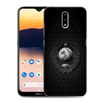 Силиконовый чехол на Nokia 2.3 с принтом Герб Флаг СССР Силиконовый чехол на Nokia 2.3 с принтом Герб Флаг СССР