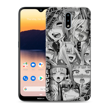 Силиконовый чехол на Nokia 2.3 с принтом Ahegao Ахегао Аниме