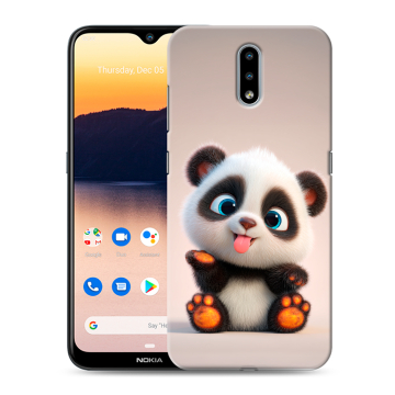Силиконовый чехол на Nokia 2.3 с принтом милая панда Силиконовый чехол на Nokia 2.3 с принтом милая панда