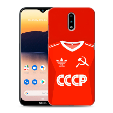 Силиконовый чехол на Nokia 2.3 с принтом Флаг Герб СССР