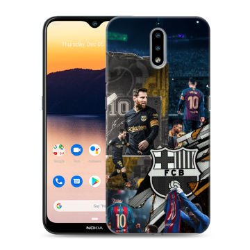 Силиконовый чехол на Nokia 2.3 с принтом Messi Barcelona Силиконовый чехол на Nokia 2.3 с принтом Messi Barcelona