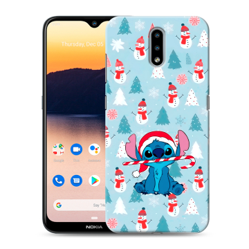 Силиконовый чехол на Nokia 2.3 с принтом Стич Новый год