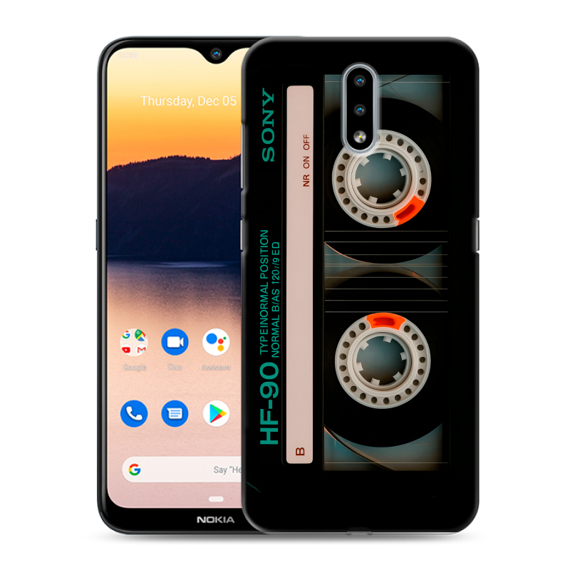 Силиконовый противоударный чехол на Nokia 2.3 с принтом Кассета Силиконовый противоударный чехол на Nokia 2.3 с принтом Кассета