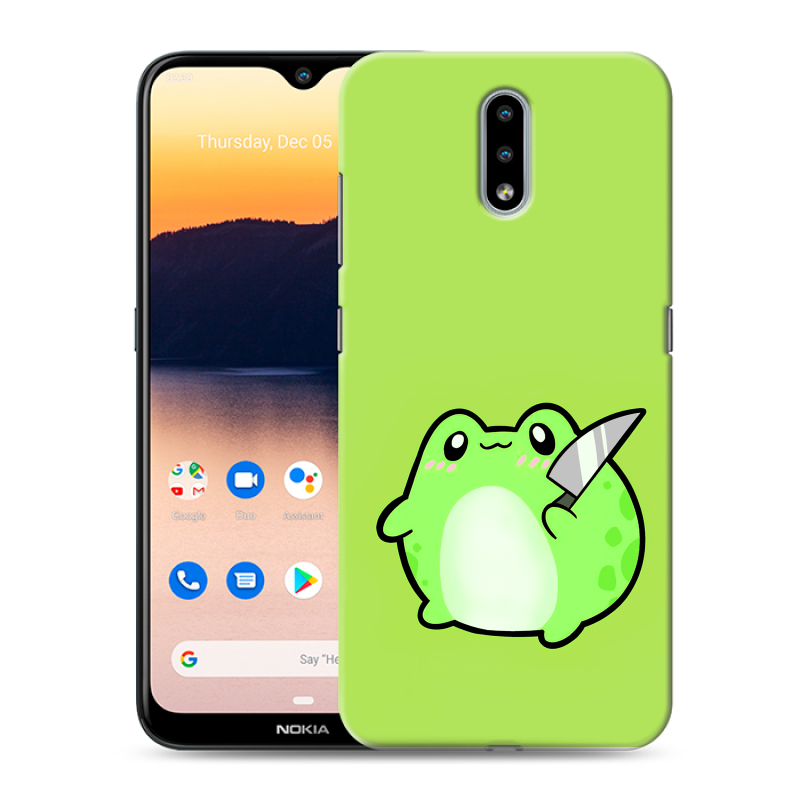 Силиконовый противоударный чехол на Nokia 2.3 с принтом Лягушенок Силиконовый противоударный чехол на Nokia 2.3 с принтом Лягушенок