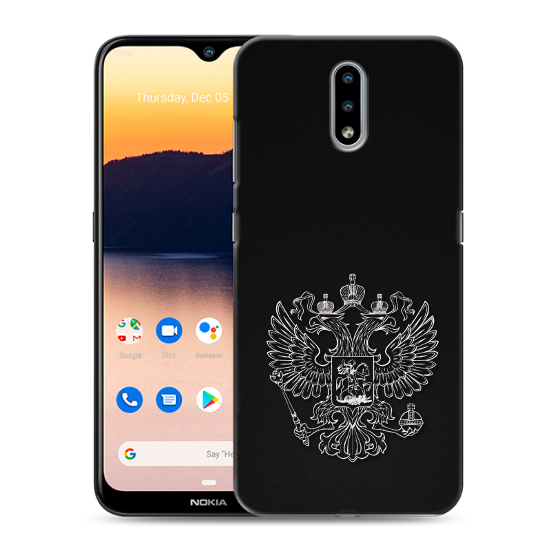 Силиконовый чехол на Nokia 2.3 с принтом Герб России Силиконовый чехол на Nokia 2.3 с принтом Герб России