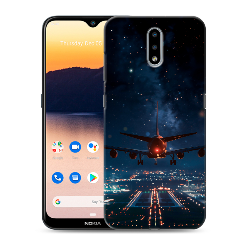 Силиконовый чехол на Nokia 2.3 с принтом самолет Силиконовый чехол на Nokia 2.3 с принтом самолет