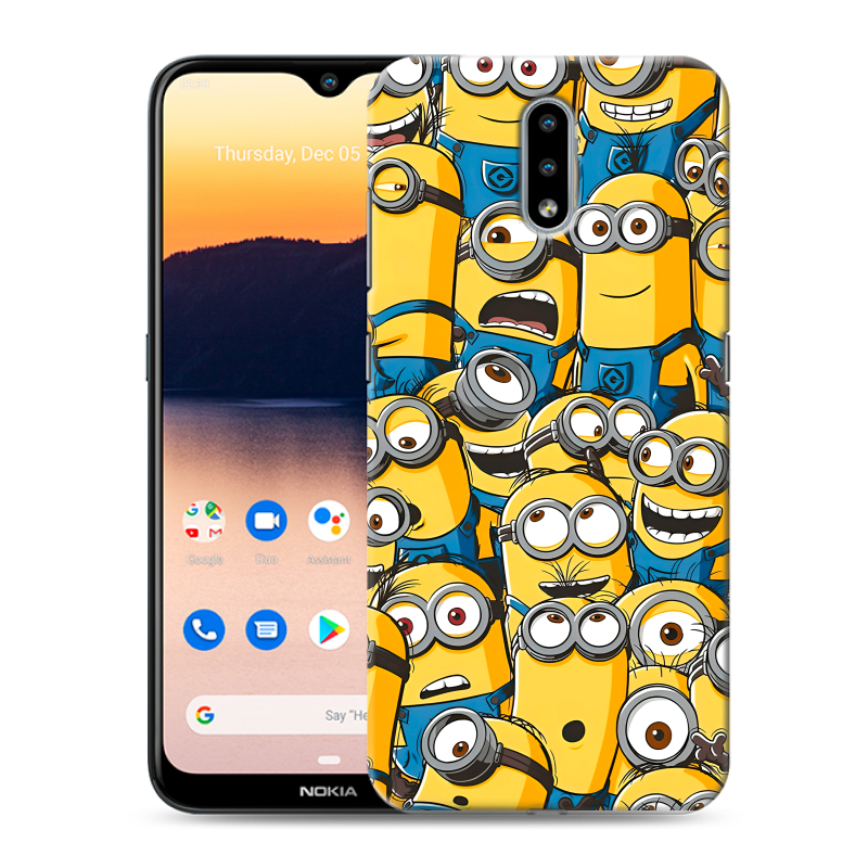 Силиконовый чехол на Nokia 2.3 с принтом Миньоны Силиконовый чехол на Nokia 2.3 с принтом Миньоны