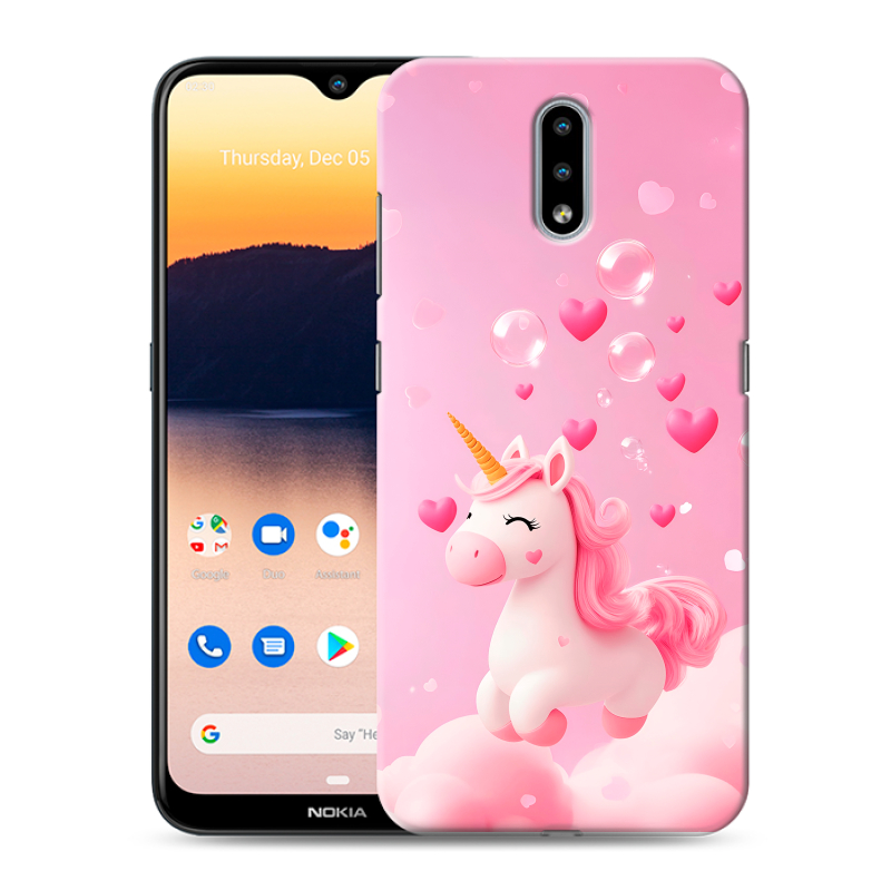 Силиконовый чехол на Nokia 2.3 с принтом Единорог Силиконовый чехол на Nokia 2.3 с принтом Единорог