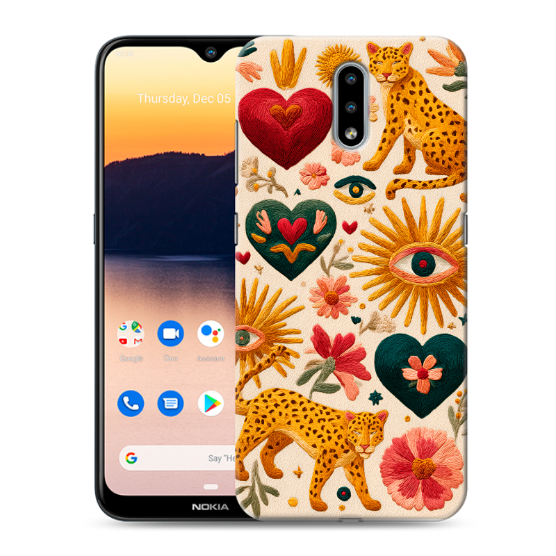 Силиконовый противоударный чехол на Nokia 2.3 с принтом Модный принт Силиконовый противоударный чехол на Nokia 2.3 с принтом Модный принт