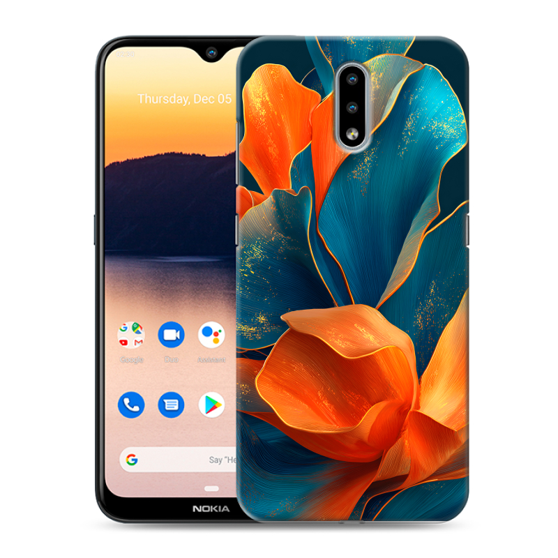 Силиконовый чехол на Nokia 2.3 с принтом Цветы Силиконовый чехол на Nokia 2.3 с принтом Цветы