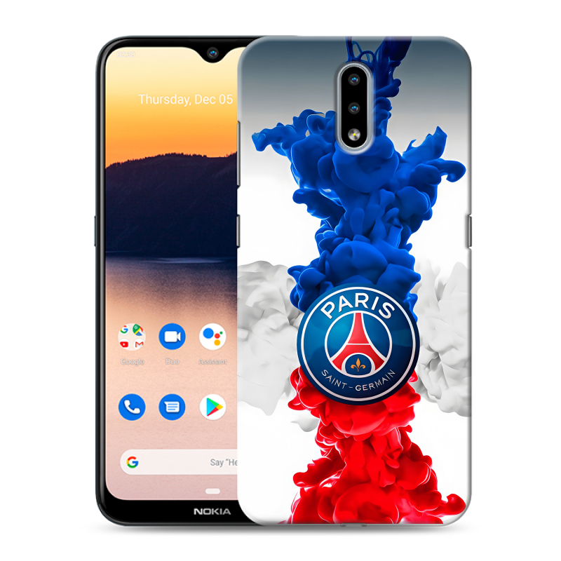 Силиконовый противоударный чехол на Nokia 2.3 с принтом PSG ПСЖ Силиконовый противоударный чехол на Nokia 2.3 с принтом PSG ПСЖ