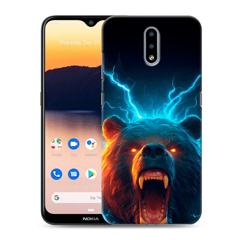 Силиконовый чехол на Nokia 2.3 с принтом Медведь Силиконовый чехол на Nokia 2.3 с принтом Медведь