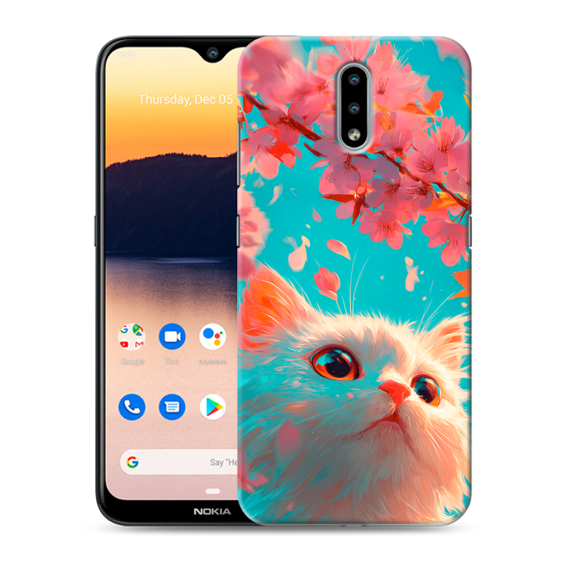 Силиконовый противоударный чехол на Nokia 2.3 с принтом Красивый кот Силиконовый противоударный чехол на Nokia 2.3 с принтом Красивый кот