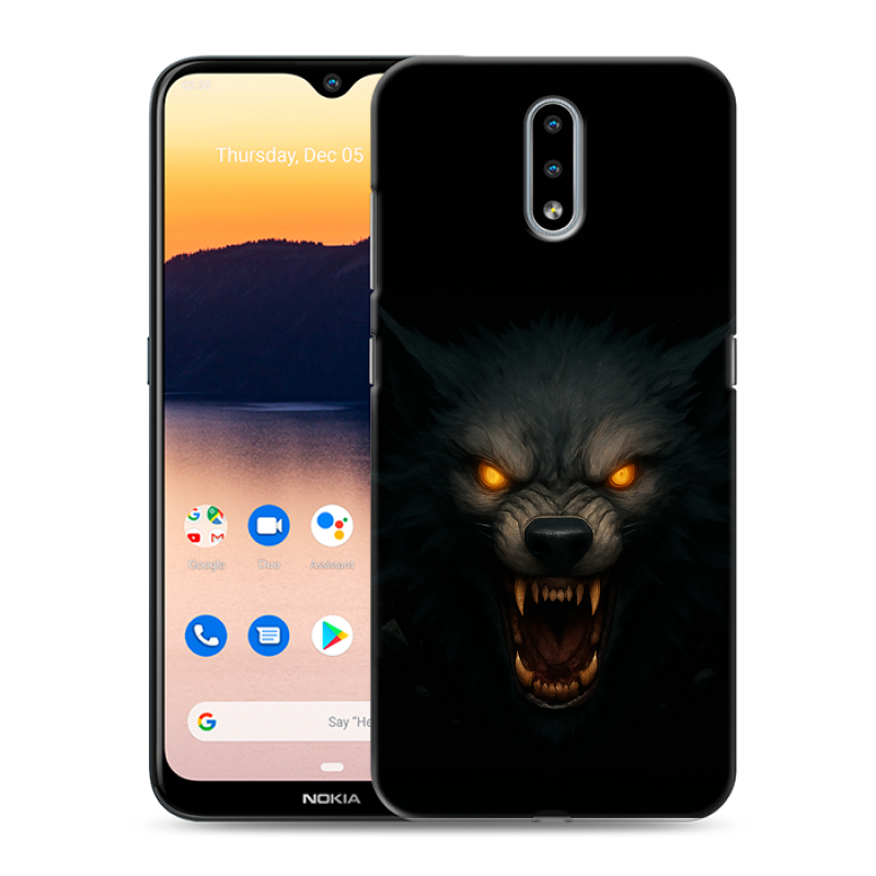 Силиконовый чехол на Nokia 2.3 с принтом Волк Силиконовый чехол на Nokia 2.3 с принтом Волк