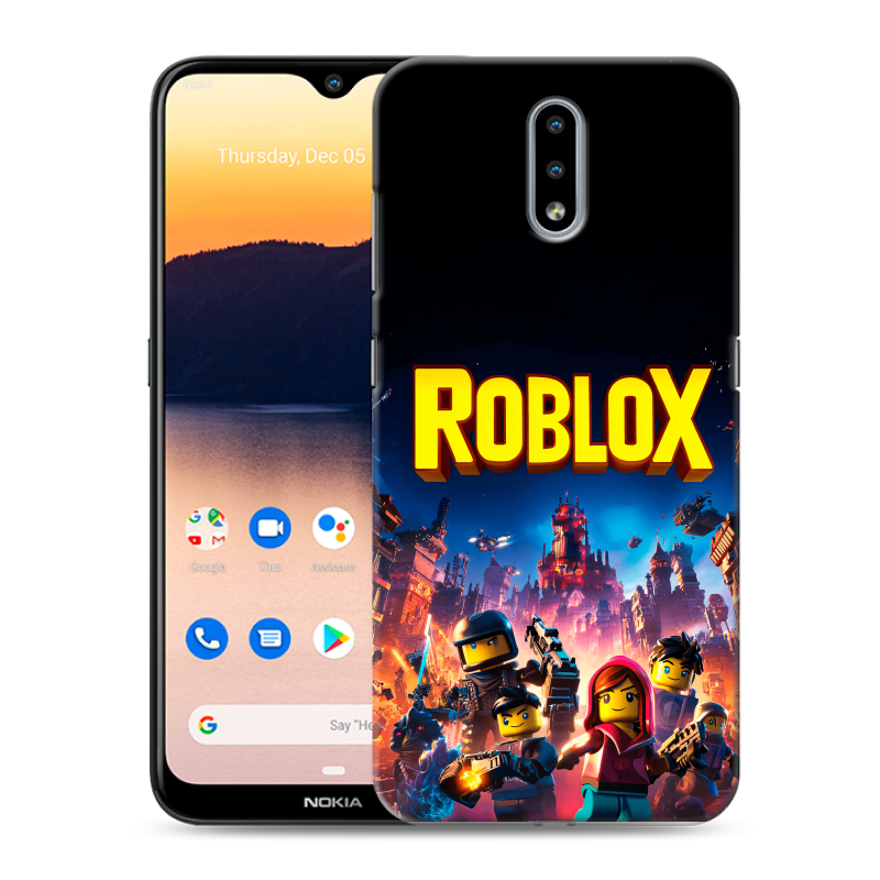 Силиконовый противоударный чехол на Nokia 2.3 с принтом Roblox Роблокс Силиконовый противоударный чехол на Nokia 2.3 с принтом Roblox Роблокс