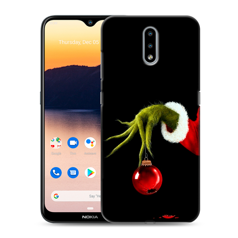 Силиконовый чехол на Nokia 2.3 с принтом Новый год Гринч Силиконовый чехол на Nokia 2.3 с принтом Новый год Гринч
