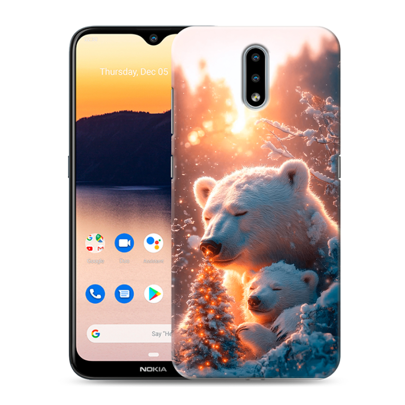 Силиконовый чехол на Nokia 2.3 с принтом Новый год Силиконовый чехол на Nokia 2.3 с принтом Новый год