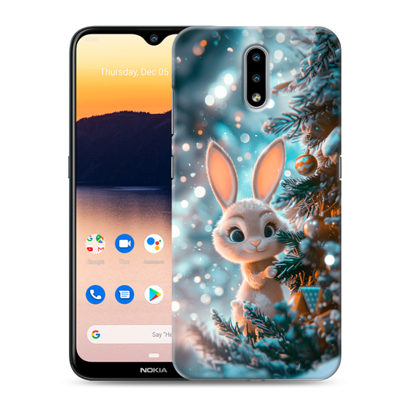 Силиконовый противоударный чехол на Nokia 2.3 с принтом Новый год Силиконовый противоударный чехол на Nokia 2.3 с принтом Новый год