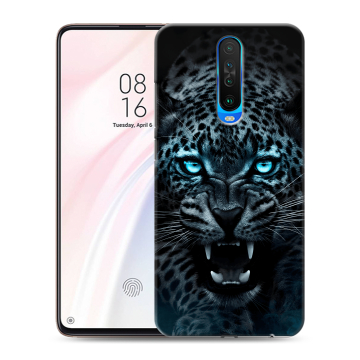 Силиконовый чехол на Xiaomi RedMi K30 с принтом Темный леопард Силиконовый чехол на Xiaomi RedMi K30 с принтом Темный леопард