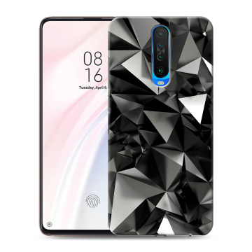 Силиконовый чехол на Xiaomi RedMi K30 с принтом Черные кристаллы Силиконовый чехол на Xiaomi RedMi K30 с принтом Черные кристаллы