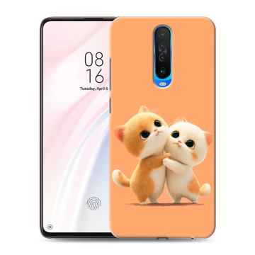 Силиконовый чехол на Xiaomi RedMi K30 с принтом Милые котики Силиконовый чехол на Xiaomi RedMi K30 с принтом Милые котики