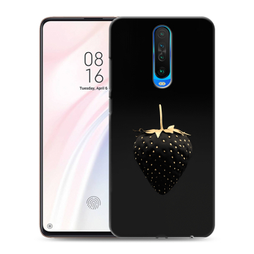 Силиконовый чехол на Xiaomi RedMi K30 с принтом Черная клубника Силиконовый чехол на Xiaomi RedMi K30 с принтом Черная клубника