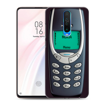 Силиконовый чехол на Xiaomi RedMi K30 с принтом Старый телефон
