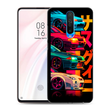 Силиконовый чехол на Xiaomi RedMi K30 с принтом Гоночные машины
