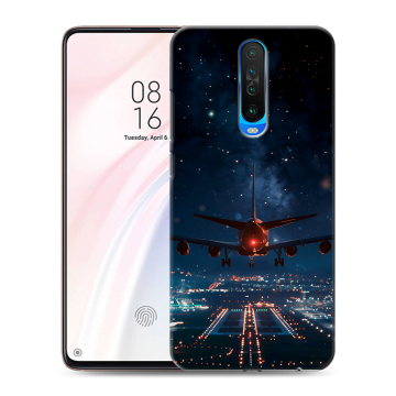 Силиконовый чехол на Xiaomi RedMi K30 с принтом самолет