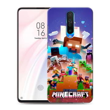 Силиконовый чехол на Xiaomi RedMi K30 с принтом Майнкрафт Minecraft