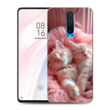 Силиконовый чехол на Xiaomi RedMi K30 с принтом котята котики