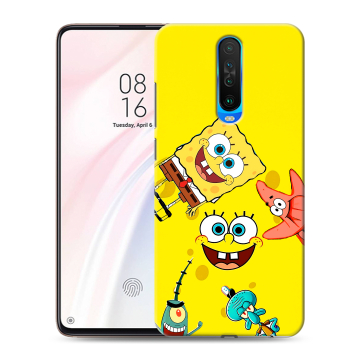 Силиконовый чехол на Xiaomi RedMi K30 с принтом Спанч боб Спанчбоб