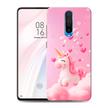 Силиконовый чехол на Xiaomi RedMi K30 с принтом Единорог