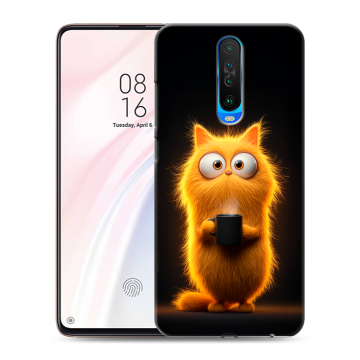 Силиконовый чехол на Xiaomi RedMi K30 с принтом Смешной кот