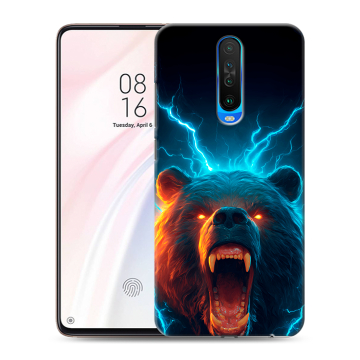 Силиконовый чехол на Xiaomi RedMi K30 с принтом Медведь Силиконовый чехол на Xiaomi RedMi K30 с принтом Медведь