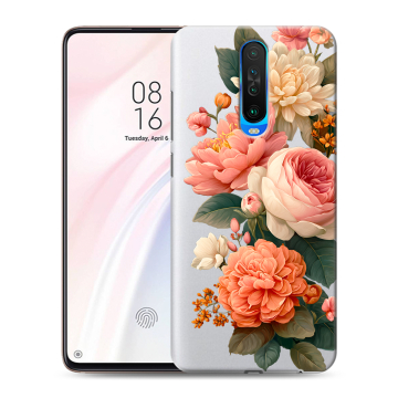 Силиконовый чехол на Xiaomi RedMi K30 с принтом цветы Силиконовый чехол на Xiaomi RedMi K30 с принтом цветы
