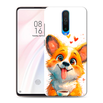 Силиконовый чехол на Xiaomi RedMi K30 с принтом корги