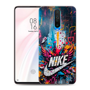 Силиконовый чехол на Xiaomi RedMi K30 с принтом Nike Найк