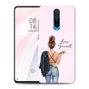 Силиконовый чехол на Xiaomi RedMi K30 с принтом женский