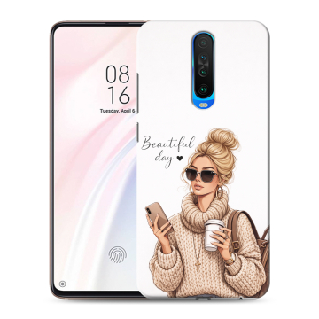 Силиконовый чехол на Xiaomi RedMi K30 с принтом женский