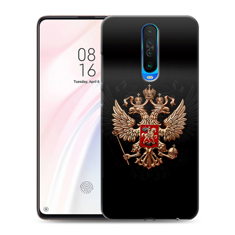 Силиконовый чехол на Xiaomi RedMi K30 с принтом Герб России Силиконовый чехол на Xiaomi RedMi K30 с принтом Герб России