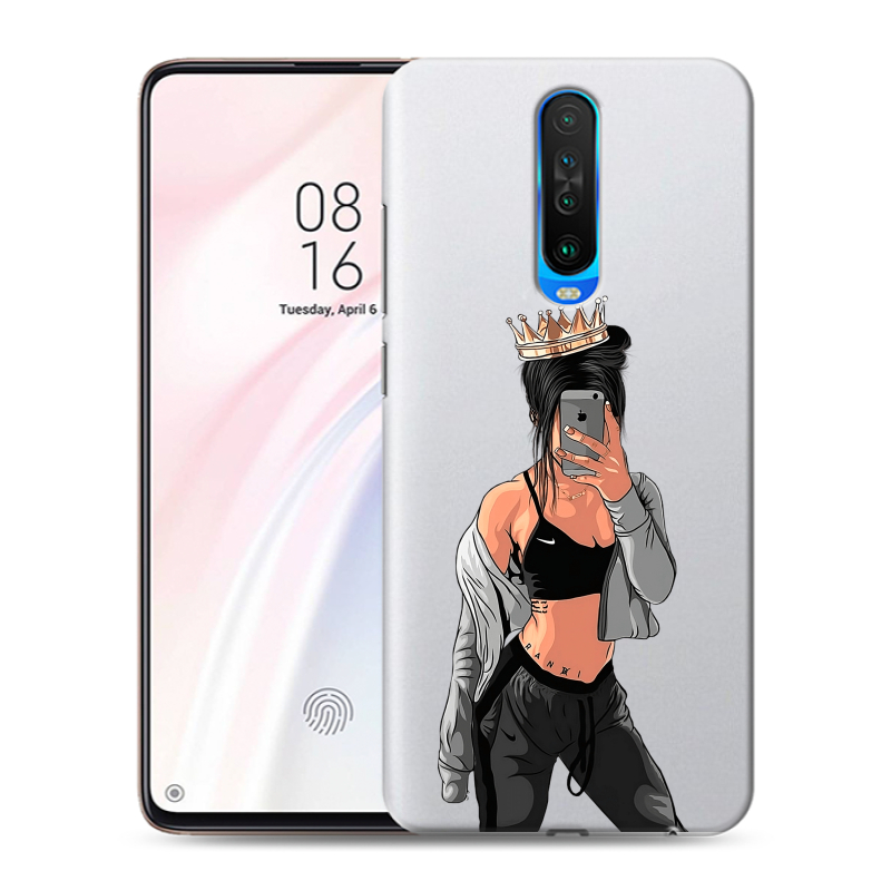 Силиконовый противоударный чехол на Xiaomi RedMi K30 с принтом Женские принты Силиконовый противоударный чехол на Xiaomi RedMi K30 с принтом Женские принты
